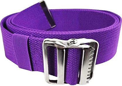 LiftAid Transfer and Gait Belt 60 Inch with Metal Buckle and Loop - Walking, Standing and Transfer Assist Aid for Seniors, Elderly Patients, Caregiver, Nurse, Therapist (Purple) - color: Purple