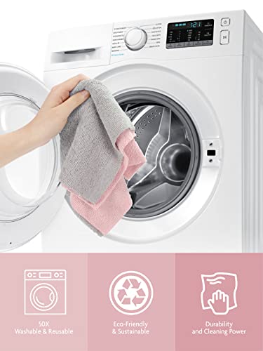 Fantasticlean Microfiber Cleaning Cloth Roll- 30 Sheets, 12" x 12" (Pink) - color: Pink, size: 30 pack