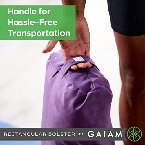 Gaiam 요가 볼스터 렉탱귤러 명상 베개 - color: 세이지