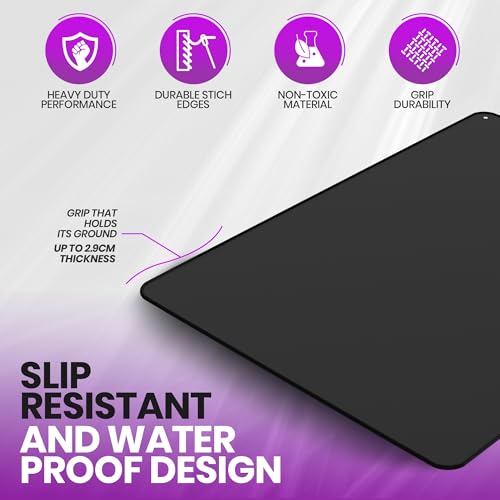 Grounding Mat Kit - Conductive PU Leather Earthing Mat for Bed, Feet & Desk - Indoor Grounding Pad with Reusable Grounding Patches, Outlet Tester, Mat Tester & Cord, Non-Slip, 60x90 cm
