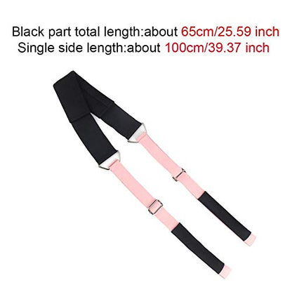 Yoga Stretching Strap, Improve Body Flexibility Stretch Strap Backbend Assist Trainer, Adjustable Leg Stretcher Home Gym Equipment for Pilates Splits Ballet Cheerleading Gymnastics Rehab - color: Pink