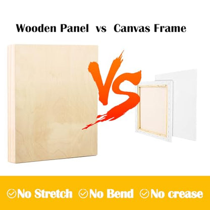 2 Pack 16x20'' Unfinished Gallery Birch Wood Canvas Panels | 1 1/2" Deep Art Cradle Boards for Painting, Pouring, Burning, Epoxy Resin, Laser Engraving Cutting - size: 16*20 2 Pack