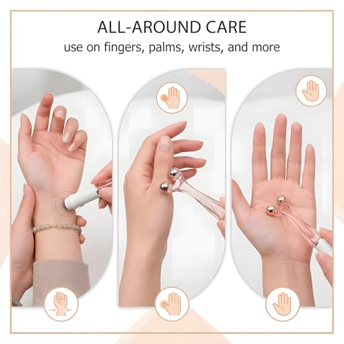 2pcs Finger Massager Roller,Finger Massager,Finger Massager for Arthritis,Hand Massager Tool,Hand Roller Massager,Improves Circulation,Hand Pain and Stress,for Fingers, Hands and Palms(Coffee)