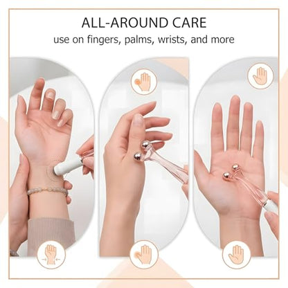 2pcs Finger Massager Roller,Finger Massager,Finger Massager for Arthritis,Hand Massager Tool,Hand Roller Massager,Improves Circulation,Hand Pain and Stress,for Fingers, Hands and Palms(Coffee)