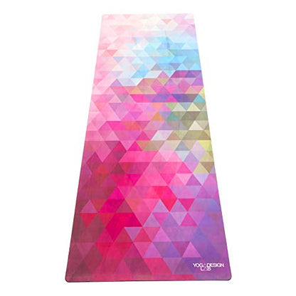 YOGA DESIGN LAB | The Combo Yoga Mat | 2-in-1 Mat+Towel | Eco Luxury | Ideal for Hot Yoga, Power, Bikram, Ashtanga, Sweat | Studio Quality | Includes Carrying Strap! - color: Tribeca Sand, size: 3.5mm