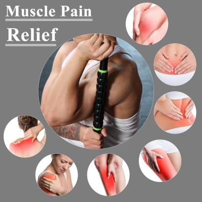 Muscle Roller Deep Tissue Massage Stick Cellulite Roller Fascia Blaster Lymphatic Drainage Massager for Muscle Soreness Tightness Physical Therapy(Blue Black) - color: Blue Black