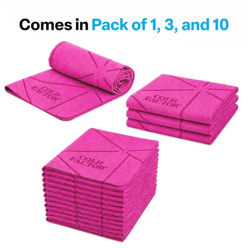 COLD FACTOR Instant PVA Cooling Towels, Cooling Neck Wraps, Pink, 1 Pack - color: Pink