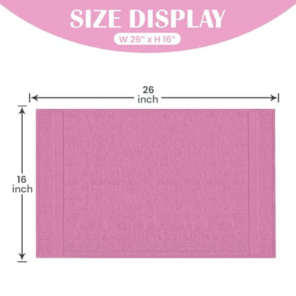 Reed&Pick Hand Towels (Pack of 24) Pink Economy Towels Salon Towels - 100% Cotton Spa Towel– 16 x 27 Inches Highly Absorbable, Facial, Gym, Hair Face Towels Bulk - color: Pink, size: 16x27 Pack of 24