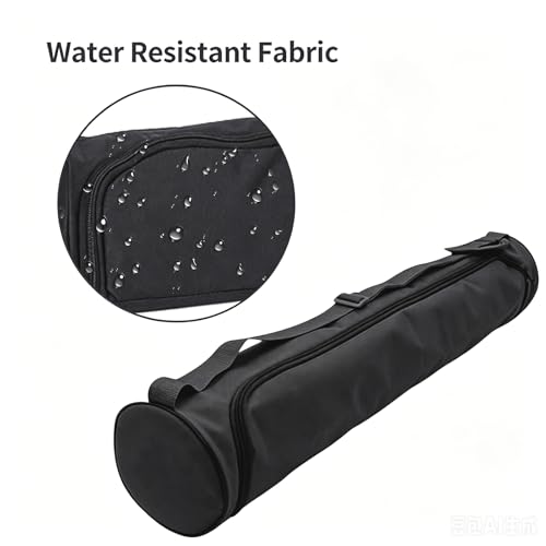 Yoga Mat Bag, Full Zip Exercise Yoga Mat Carrier Bag with Adjustable Strap, Waterproof Yoga Mat Carry Bag Strap for Most Yoga Mats to Gym Class Beach Park Travel for Women & Men (Black)