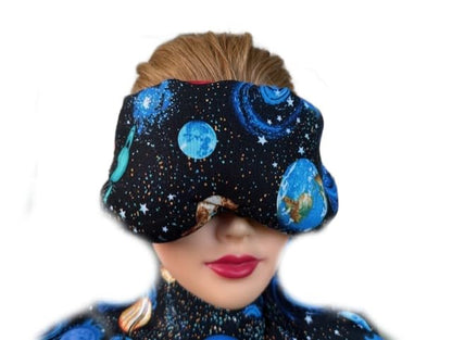 Eye Mask Lavender Eucalyptus, Sinus, Herbal Pack, Hot Cold Pack, Heat Wrap,Organic, Flax Seed, Microwave Therapy, Sleep Mask, Yoga Meditation Eye Pillow, Planets