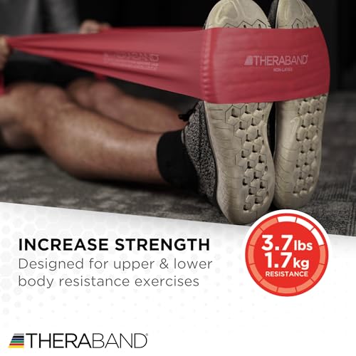 THERABAND Resistance Bands Set, Elastic Bands for Exercise & Physical Therapy, Strength Training for Upper & Lower Body Fitness - size: Beginner Set – 3 Pack, style: Non-Latex