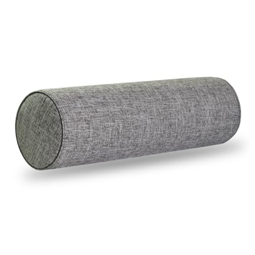 Durable Neck Cervical Pillowcases, Throw Pillow Cover– Perfect for Memory Foam Neck Roll Pillows&Neck Roll Pillow, Easy to Wash & Matches Your Sofa/Bed (Metallic Gray, 6x18) - color: Metallic Gray, size: 6x18