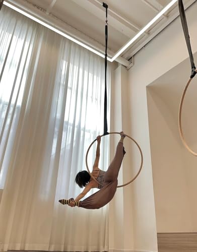 Endless Round Slings for Aerial Lyra Hoop Rig, Aerial Silks Handing Polyester Lifting Sling Spanset, Heavy Duty Polyester Capacity 5300 Lbs Vertical Capacity (Black, 6 FT) - color: Black, size: 6 ft