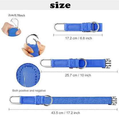 ZINZ Elastic Jacket Gripper Travel Strap with D-Ring Hooks and Buckle, Suitcase Straps Belts Travel Accessories, Makes Your Hands Free - color: Blue