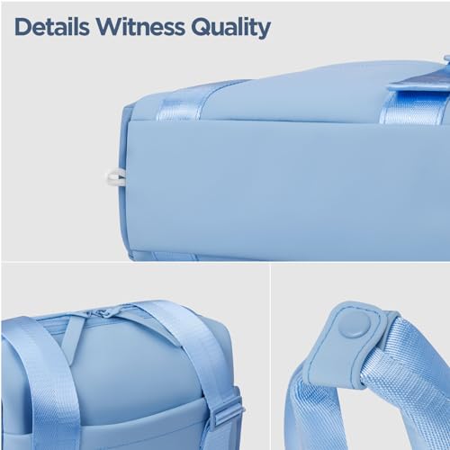 Mini Gym Bag for Women Girls Small Gym Tote Bag with Wet Compartment Waterproof Travel Duffle Bag Cute Workout Sport Bag - color: Blue-12in