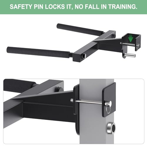 SELEWARE Squat Rack Attachment for Power Cage with 5/8" or 1" Holes - color: A: Dip Bar Attachment(3x3 Rack, 5/8 & 1" hole)