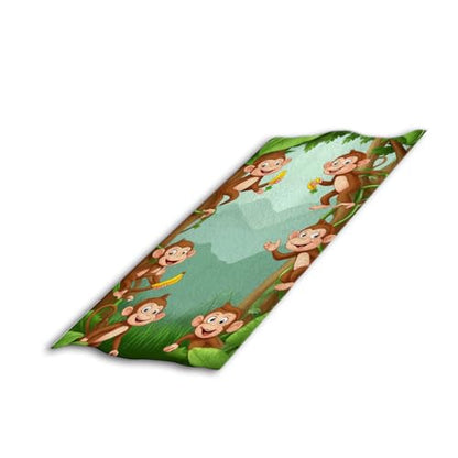 Little Monkeys Jungle Bath Towel 15X30 Inch Washcloths So Happy with Banana Tree Green Face/Body/Hair/Hand Towel for Spa Gym Yoga Swim Bathroom Kitchen Hotel - color: Little Monkeys Jungle