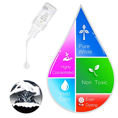 White Epoxy Pigment - 4oz Crystal Transparent Epoxy Dye for DIY Resin Art, Jewelry Making - Concentrated UV Resin Colorant for Paint, Tumbler, Craft - 120ml