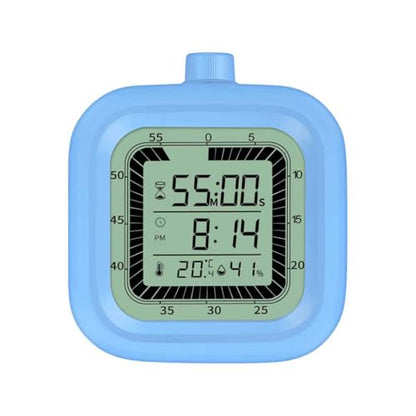 Visual Timer, 60 Minutes Countdown & Countup Timer, Digital Alarm Clock with Temperature and Humidity Monitor, 4 in 1 Multifunctional Desk Clock for Kids Study, Kitchen, Office and Home,Blue - color: Glue