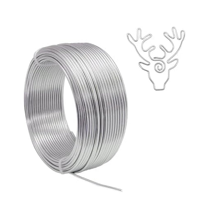 90 Feet Bendable Aluminum Craft Wire 2mm Metal Wire for Sculpting Bonsai Training Doll Skeletons DIY Jewelry Making Armature Making Wire Weaving (Silver) - color: silver