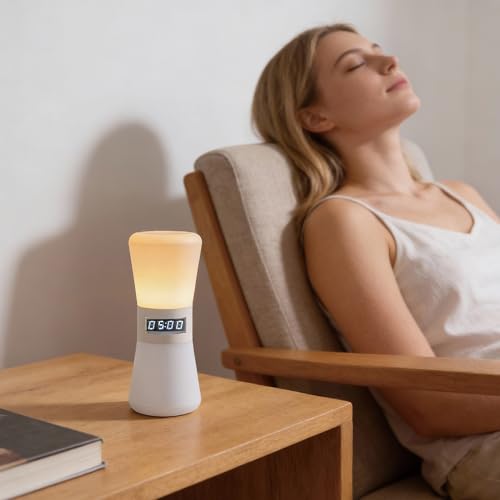 Rechargeable Digital Hourglass, LED Visual Timers, 1-99 Mins - color: Warm White