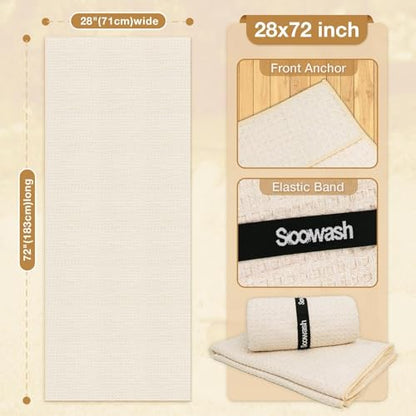 Hot Yoga Mat Towel, Non-Slip Microfiber 28x72in - color: Beige, size: 28 inch X 72 inch