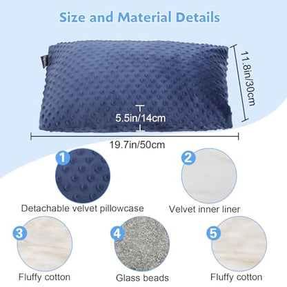 Weighted Pillow Huggable Lap Tactile Sensory Weighted Pillows - color: Navy