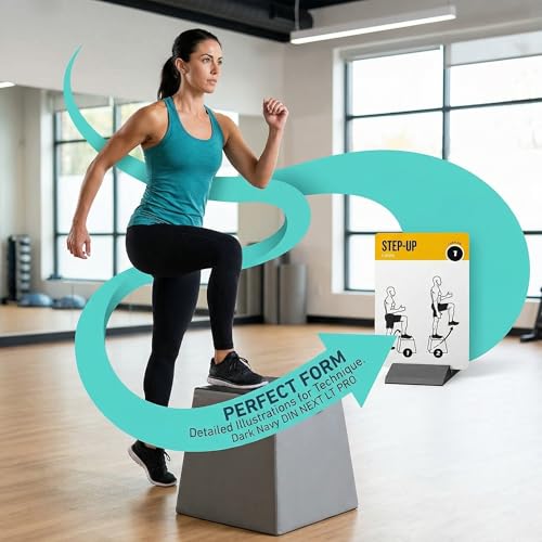 Bodyweight & Dumbbell & Suspension2 Workout Cards - 150 Large 5"x3.5" Exercise Cards with 36 Strength Moves, Home & Gym Fitness Cards for Men & Women, Beginner Fitness Guide - color: d. Brown2