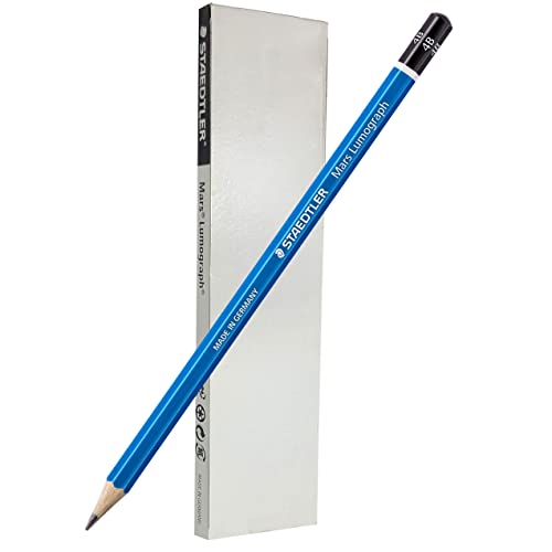 STAEDTLER Mars Lumograph 4B Graphite Art Drawing Pencil, 6 Pencils | for Sketching and Shading, Break-Resistant Premium Woodcase Drawing Pencils, 6-Piece Set - style: 4B