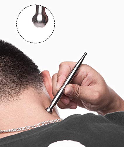 FeelFree Sport Manual Acupuncture Pen, Acupressure Pen & Fascia Stick | Stainless steel massage tool with dual heads for trigger points