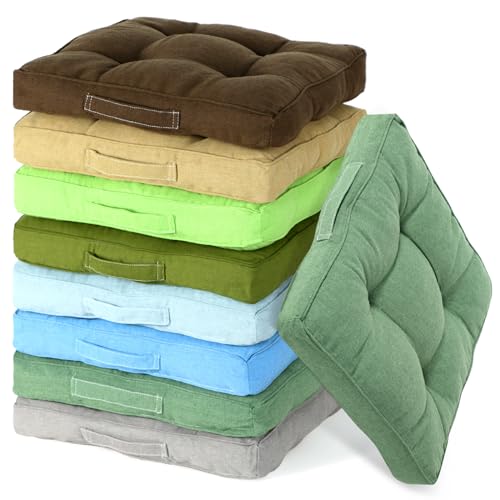 Gerrii 8 Pieces Floor Cushions for Kids Classroom Flexible Floor Seating Cushions Floor Pillows for Home School Kindergarten Daycare Nursery(Dark Color,Square) - color: Dark Color, style: Square