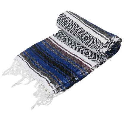 Leos Imports (TM 핸드메이드 클래식 멕시코 담요 XL 188cm x 132cm (블루) - color: 블루.
