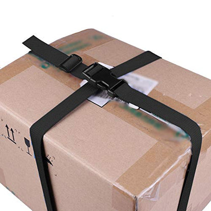 MAGARROW 24" 40" 60" 100" Strap Buckle Packing Straps Adjustable 1-Inch Belt - color: Black (4-Pack), size: 1" Wide - 60" Long