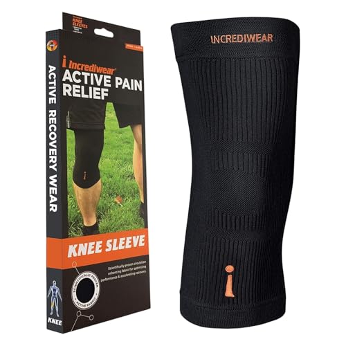 Incrediwear Knee Sleeve – Knee Braces for Knee Pain, Joint Pain Relief, Swelling, Inflammation Relief, and Circulation, Knee Support for Women and Men - color: Black, size: XX-Large