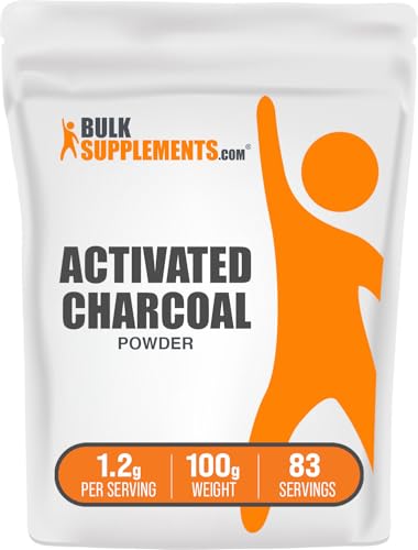 BulkSupplements.com Activated Charcoal Powder - from Coconut Charcoal, for Teeth Whitening - Vegan & Gluten Free, 1.2g per Serving, 100g (3.5 oz) (Pack of 1) - size: 3.53 Ounce (Pack of 1)