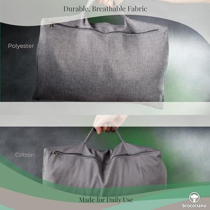 Meditation Cushion – Ergonomic Zafu Pillow for Yoga and Mindfulness – Washable Cover, Natural Buckwheat Fill, Premium Fabric (Cotton Blend/Polyester Variant) (Steel Gray, Medium) - color: Steel Gray