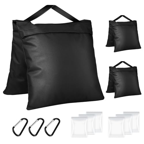 3 Packs Sandbags, Heavy Duty Sandbags for Weight - color: Black, size: 3 PCS