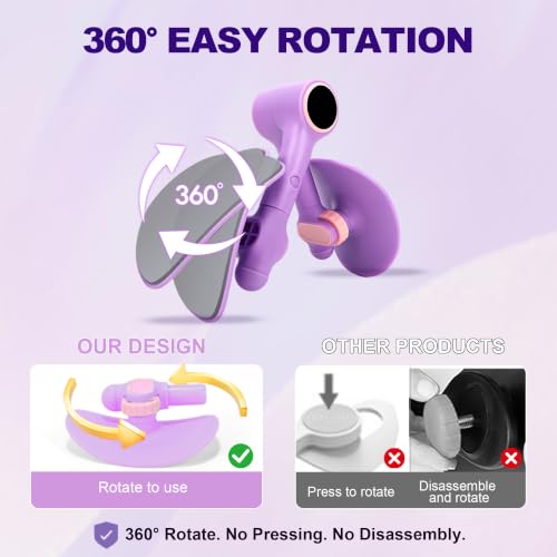 Pelvic Floor Exercise Devices 35LB Resistance Thigh Trainer with Band - size: Purple