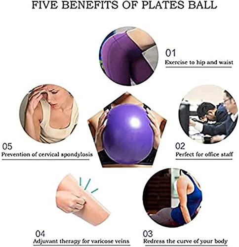 Exercise Pilates Mini Yoga Balls Barre Small for Home Stability Squishy Training Physical Therapy Improves Balance with Pump(Green, 6 Inch)