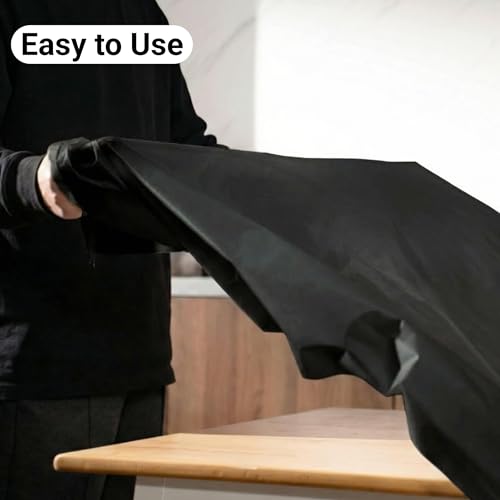 Auros 10-Pack Plastic Tablecloths, 54x108 Inch Disposable Table Covers, 8FT | Rectangle Waterproof & Throw Away Table Cloth, Easy Cleanup for Party, Wedding, Graduation, BBQ, Fits 6-8ft Table, Onyx Black - color: Onyx Black, size: 54" X 108" Rectangle