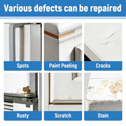 White Paint Multi Surface Semi-Gloss White Touch Up Paint Repair for Metal,Wall,Door,Cabinets,Wood,Furniture, Appliance,Metal, Acrylic Touch Up Paint Pen, Enamel 30ML - color: Semi-Gloss White - 1.5 oz
