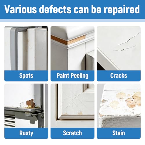 White Paint Multi Surface Semi-Gloss White Touch Up Paint Repair for Metal,Wall,Door,Cabinets,Wood,Furniture, Appliance,Metal, Acrylic Touch Up Paint Pen, Enamel 30ML - color: Semi-Gloss White - 1.5 oz