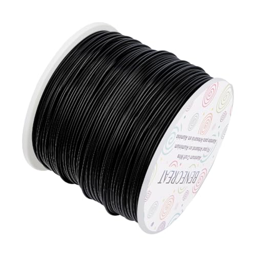 BENECREAT 18 Gauge Aluminum Wire 492FT Anodized Black Bendable Craft Wire for Beading Jewelry Craft Making, Plant Gardening, Sculpting Model Making - color: Black, size: 18 Gauge