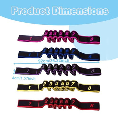 5 Pack Fitness Resistance Bands, Fitness Resistance Band for Stretching and Yoga, Applicable to Pilates, Flexibility Training, Full Body Workout