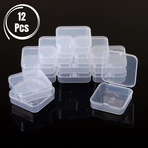 Mr. Pen- Bead Organizer Box, 12 pcs, Clear (Pack of 3) - color: Clear White, size: 12 Pcs(2.15"x2.15"x0.7") (Pack of 3)