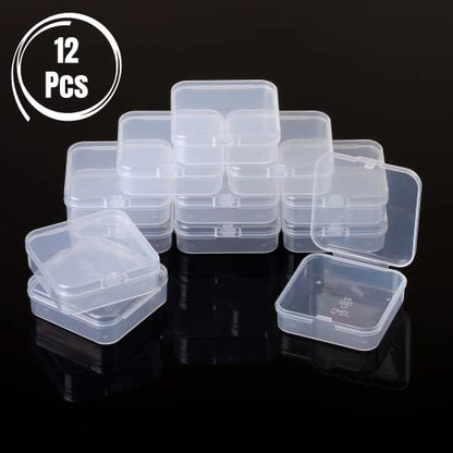 Mr. Pen- Bead Organizer Box, 12 pcs, Clear (Pack of 3) - color: Clear White, size: 12 Pcs(2.15"x2.15"x0.7") (Pack of 3)