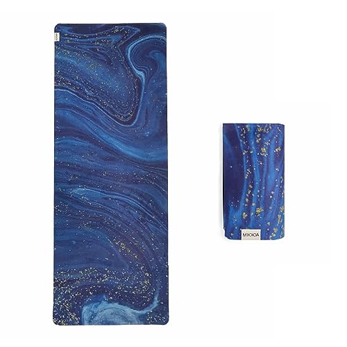 Travel Yoga Mat 1.5mm | Foldable, Lightweight for Backpacking, Retreat, Outdoors, Gym, Pilates | Exercise Mat | Machine Washable