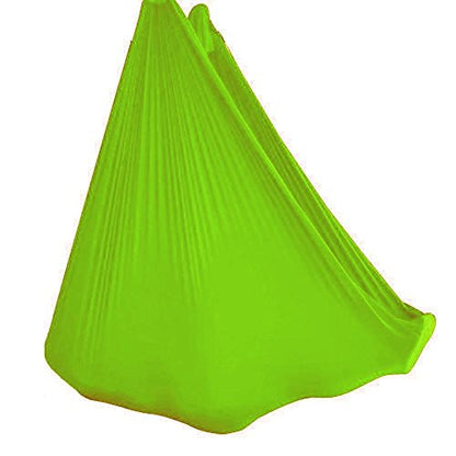 Deluxe Pilates & Yoga Flying Swing Aerial Hammock - Silk Fabric (5mx2.8m) - color: Green