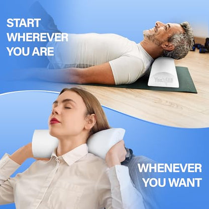 Yes4All Medium Firm Half Foam Rollers for Post-Workout Relaxation, 12/18/24/36 inch PE Foam Roll for Back Massage & Yoga Exercise - color: White, style: 18-inch