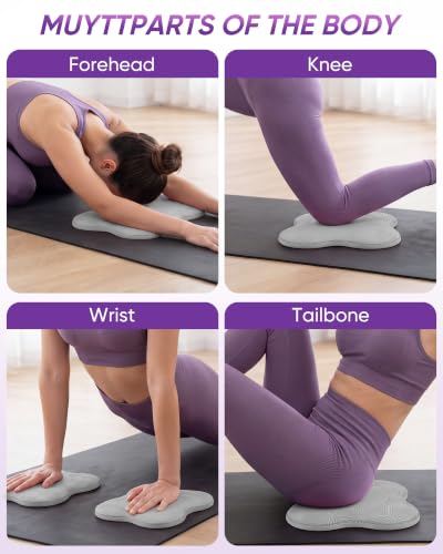 2-4 Pack Yoga Knee Pads, TPE Cushion for Pilates Exercise - color: grey